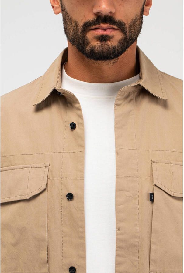 BUTCHER OF BLUE Heren Overshirts Dan Cotton Overshirt Beige - Foto 6