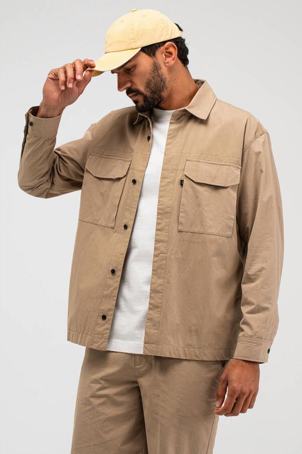BUTCHER OF BLUE Heren Overshirts Dan Cotton Overshirt Beige - Foto 5