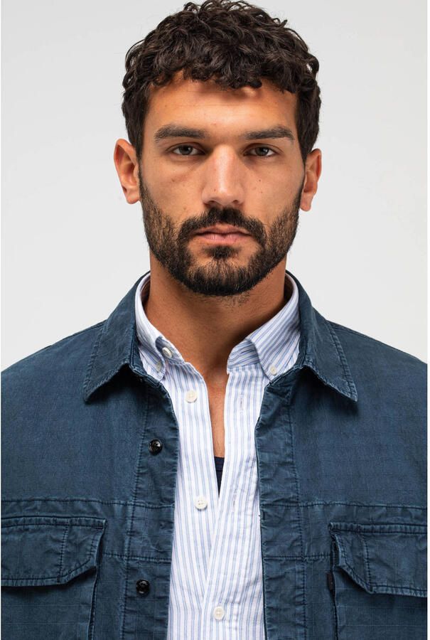 Butcher of Blue overshirt donkerblauw - Foto 3
