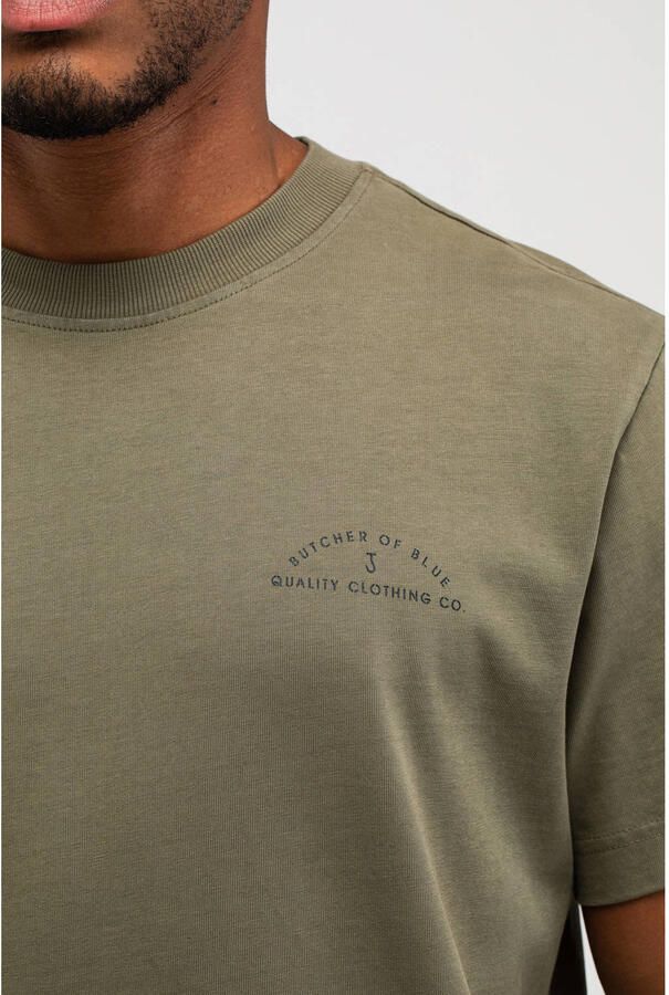 BUTCHER OF BLUE Heren Polo's & T-shirts Army Qcc Loose Tee Khaki - Foto 6