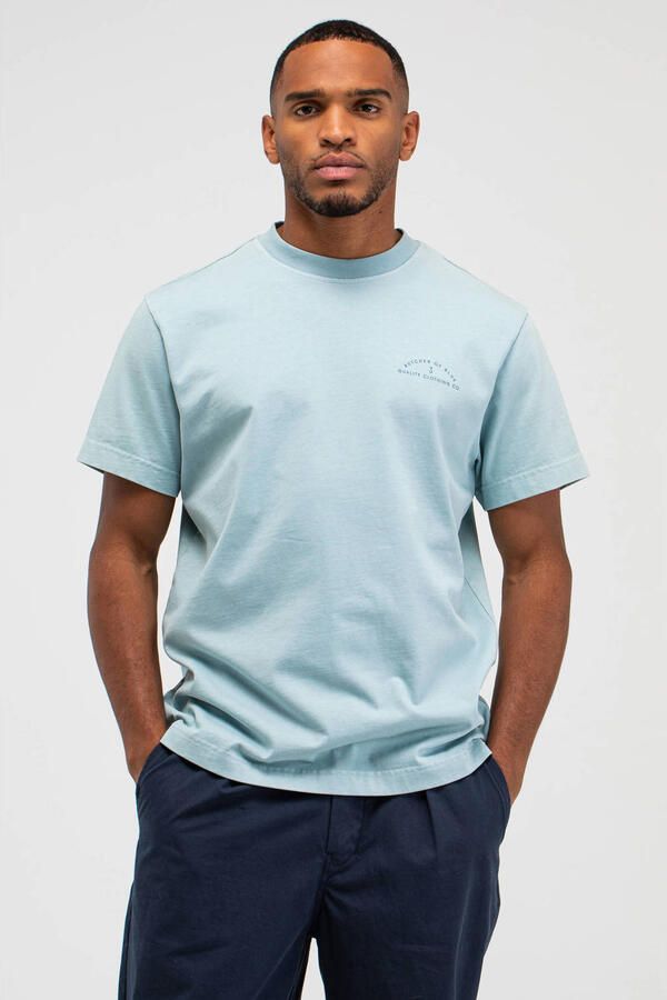 BUTCHER OF BLUE Heren Polo's & T-shirts Army Qcc Loose Tee Lichtblauw - Foto 5