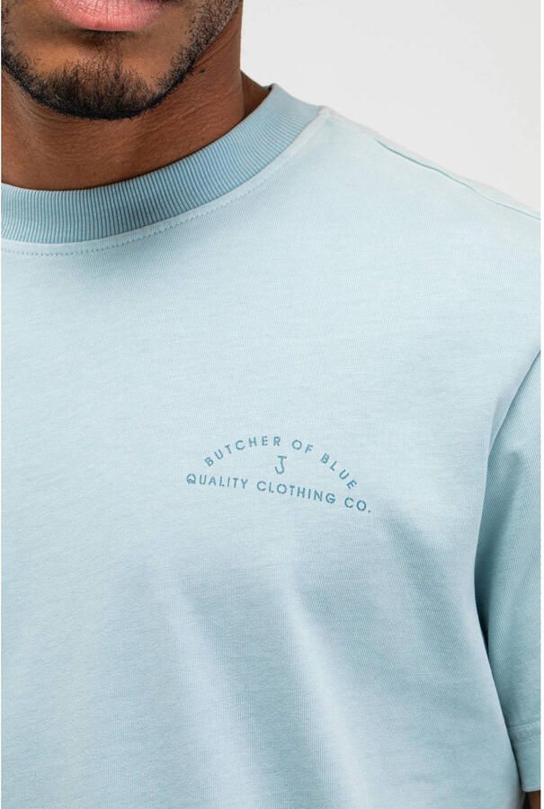 BUTCHER OF BLUE Heren Polo's & T-shirts Army Qcc Loose Tee Lichtblauw - Foto 6