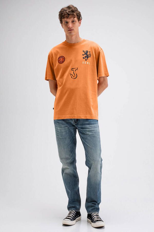 Butcher of Blue oversized T-shirt met backprint oranje - Foto 3