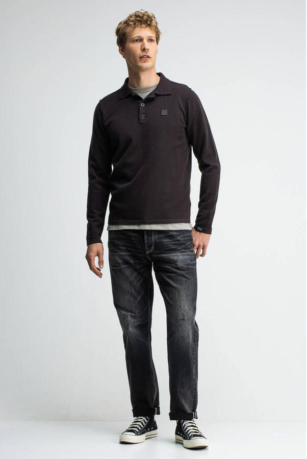 Butcher of Blue regular fit gebreide trui met wol bruin - Foto 3