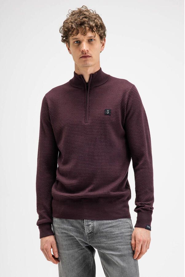Butcher of Blue regular fit gebreide trui met wol pascha purple