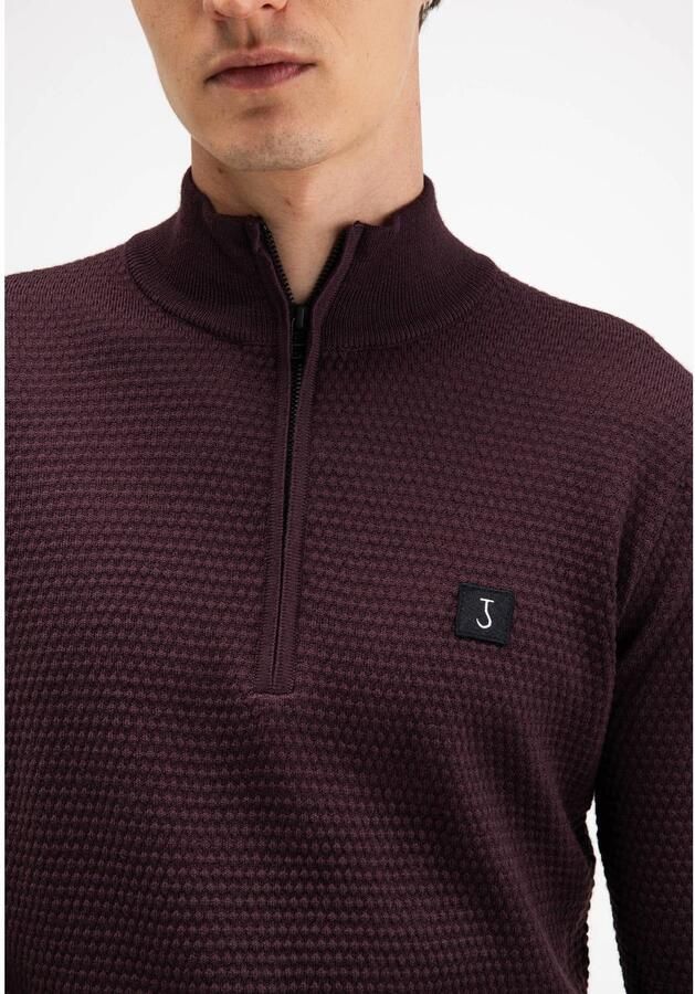 Butcher of Blue regular fit gebreide trui met wol pascha purple - Foto 2
