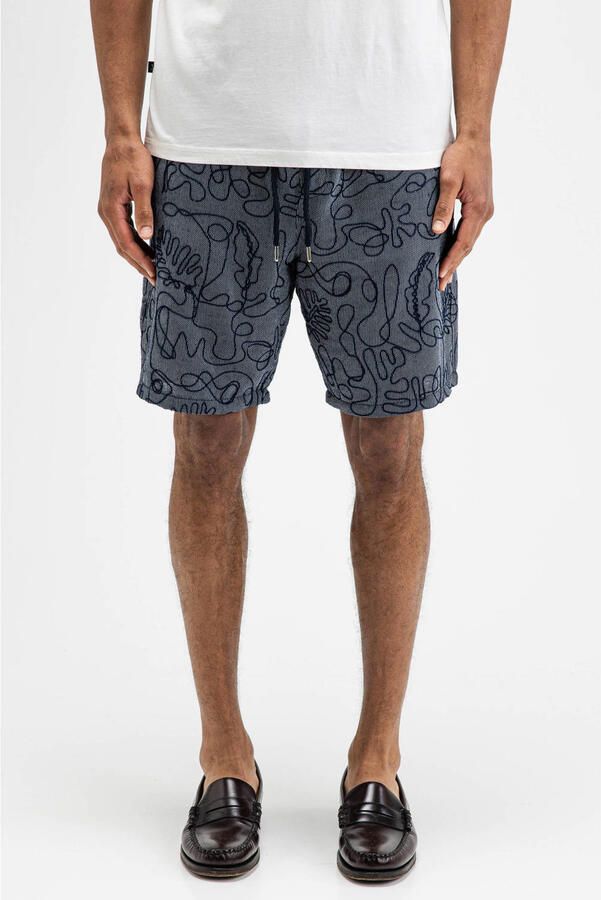 Butcher of Blue regular fit korte broek grijsblauw