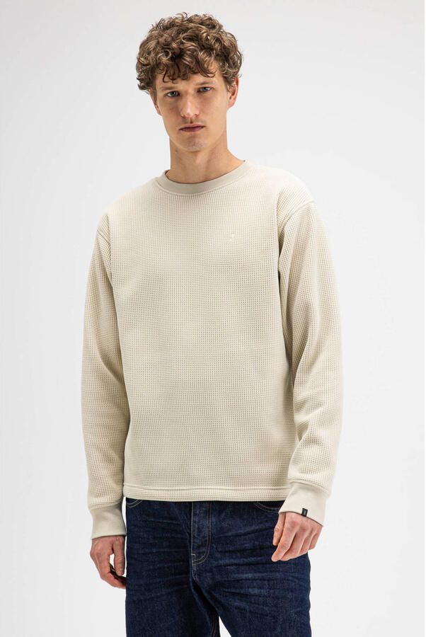 Butcher of Blue regular fit sweater beige grijs