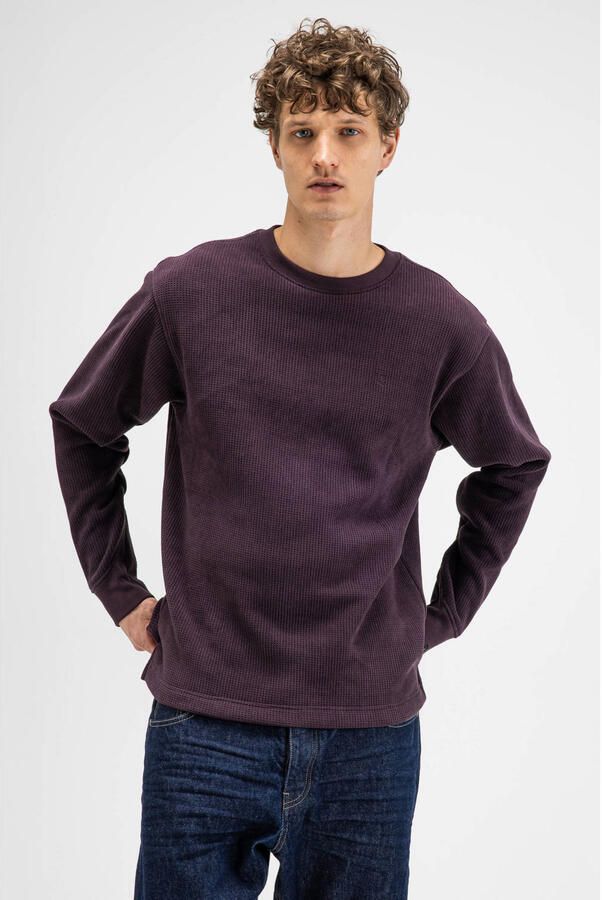 Butcher of Blue regular fit sweater donkerpaars