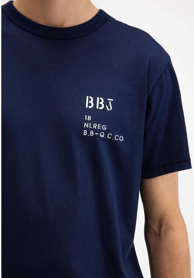 Butcher of Blue regular fit T-shirt met backprint donkerblauw - Foto 2