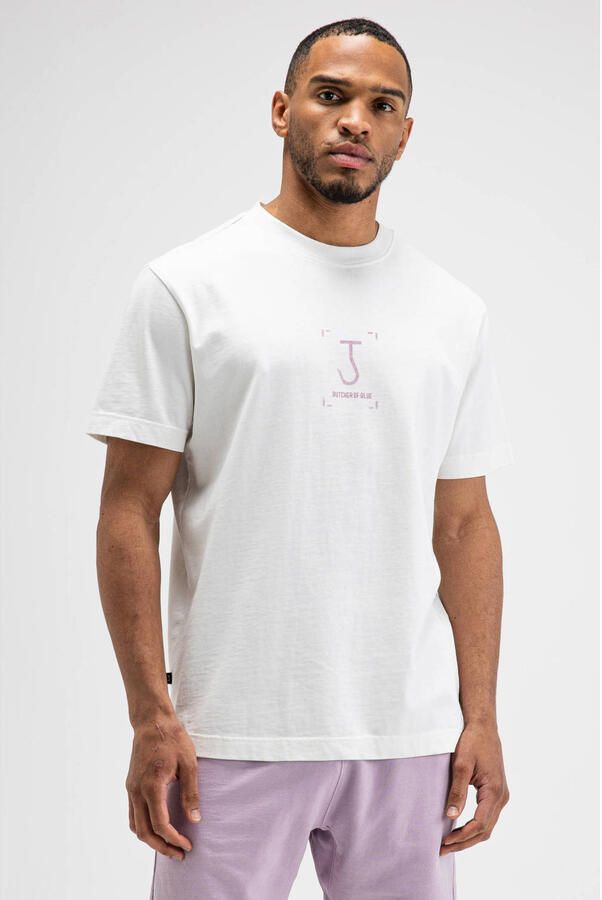 Butcher of Blue regular fit T-shirt met backprint wit