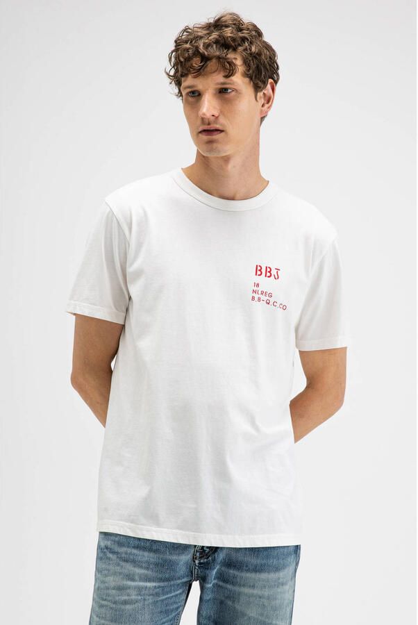 Butcher of Blue regular fit T-shirt met backprint wit