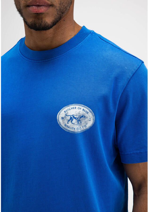 Butcher of Blue regular fit T-shirt met print blauw - Foto 3