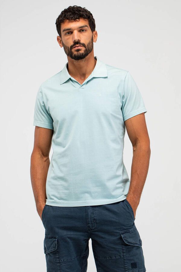 Butcher of Blue regular polo lichtblauw