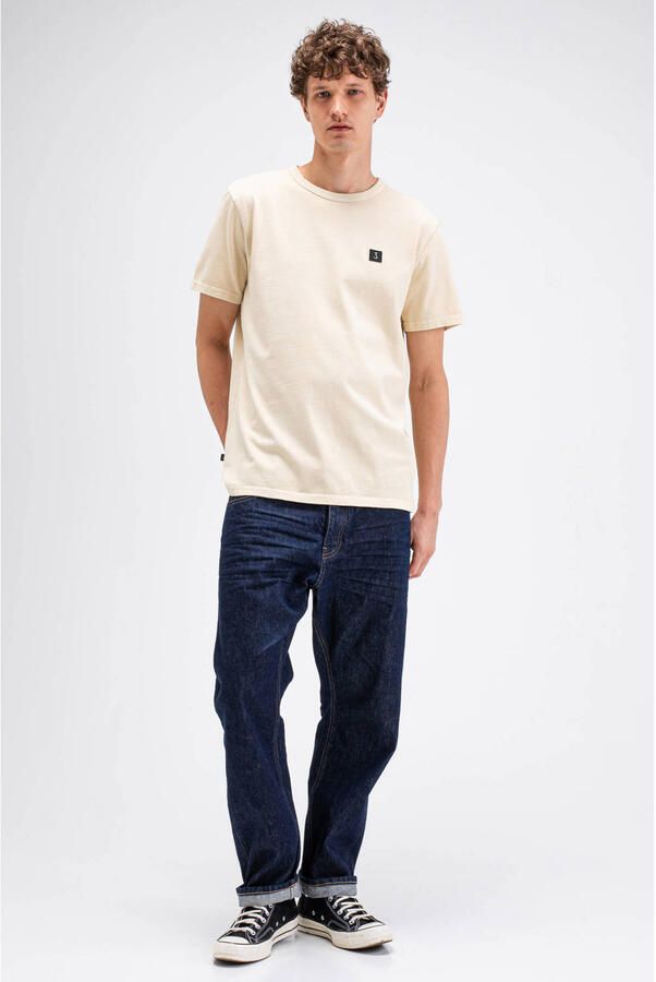 Butcher of Blue regular fit T-shirt Army van biologisch katoen beige grey - Foto 8