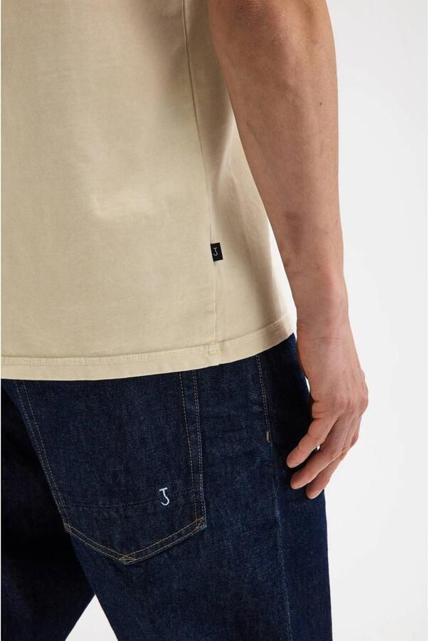 Butcher of Blue regular fit T-shirt Army van biologisch katoen beige grey - Foto 6