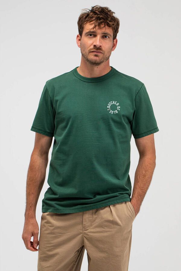 Butcher of Blue regular T-shirt met backprint groen