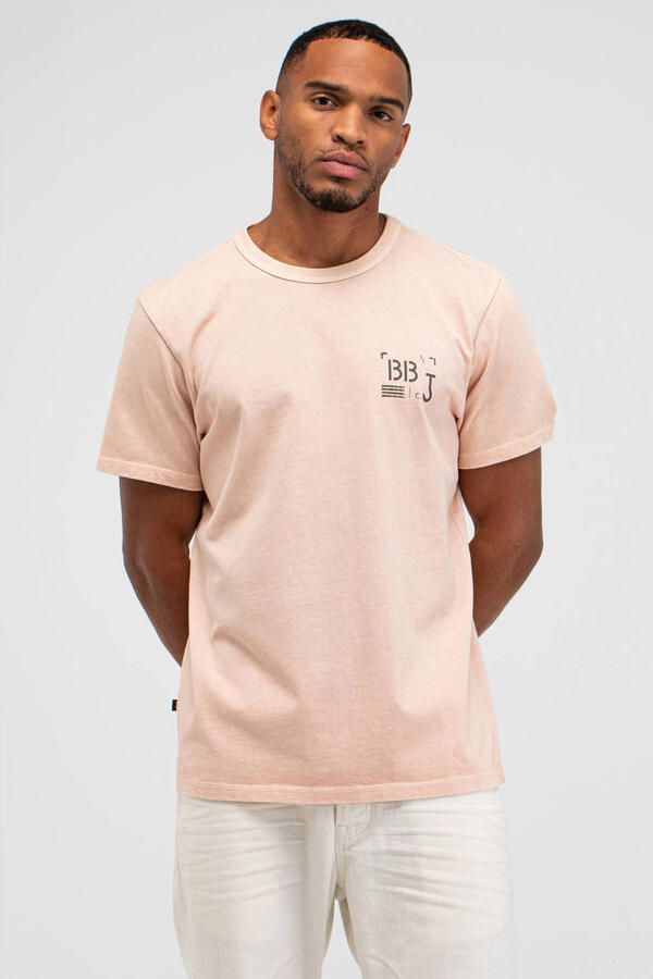 BUTCHER OF BLUE Heren Polo's & T-shirts Army Stencil Tee Lichtroze - Foto 5