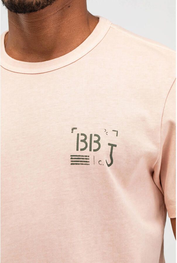 BUTCHER OF BLUE Heren Polo's & T-shirts Army Stencil Tee Lichtroze - Foto 6