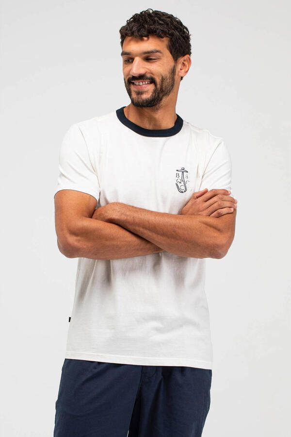 BUTCHER OF BLUE Heren Polo's & T-shirts Classic Anchor Tee Gebroken Wit - Foto 5