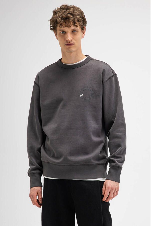 Butcher of Blue relaxed fit sweater met backprint grijs