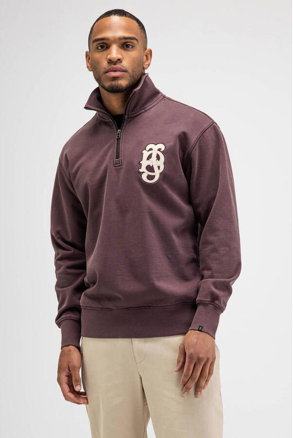 Butcher of Blue relaxed fit sweater met logo pascha purple