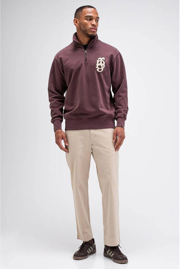 Butcher of Blue relaxed fit sweater met logo pascha purple - Foto 3