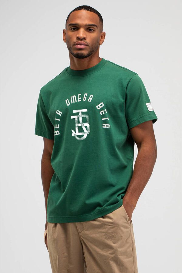 BUTCHER OF BLUE Heren Polo's & T-shirts Army Loose Logo Tee Groen - Foto 5