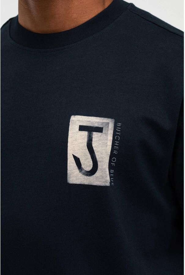 BUTCHER OF BLUE Heren Polo's & T-shirts Army Cyan Loose Tee Donkerblauw - Foto 6
