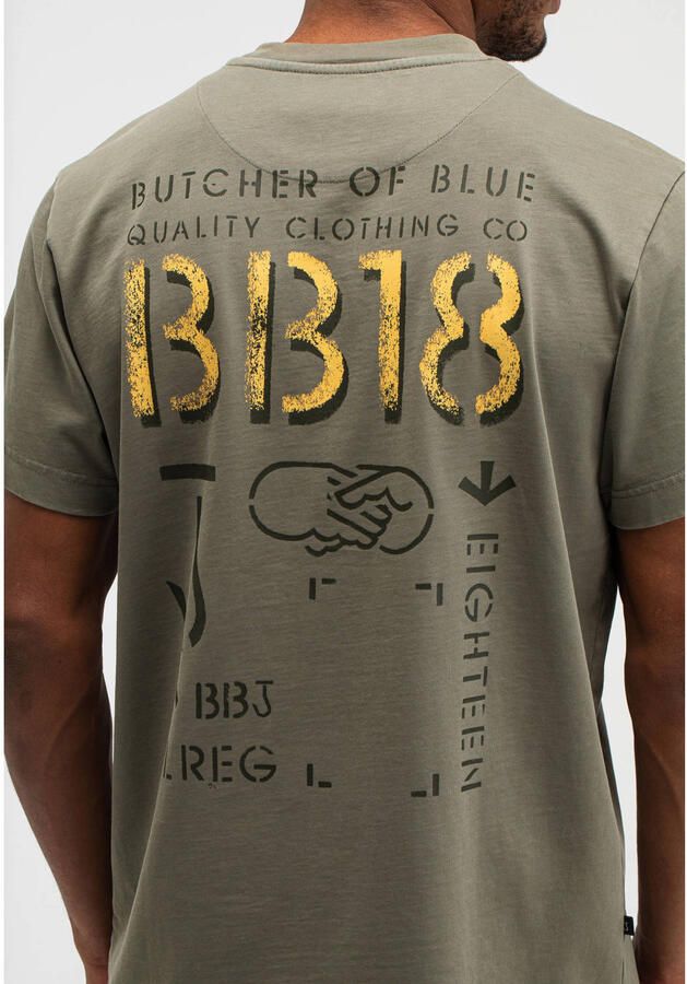 Butcher of Blue relaxed T-shirt met backprint donkergroen - Foto 3