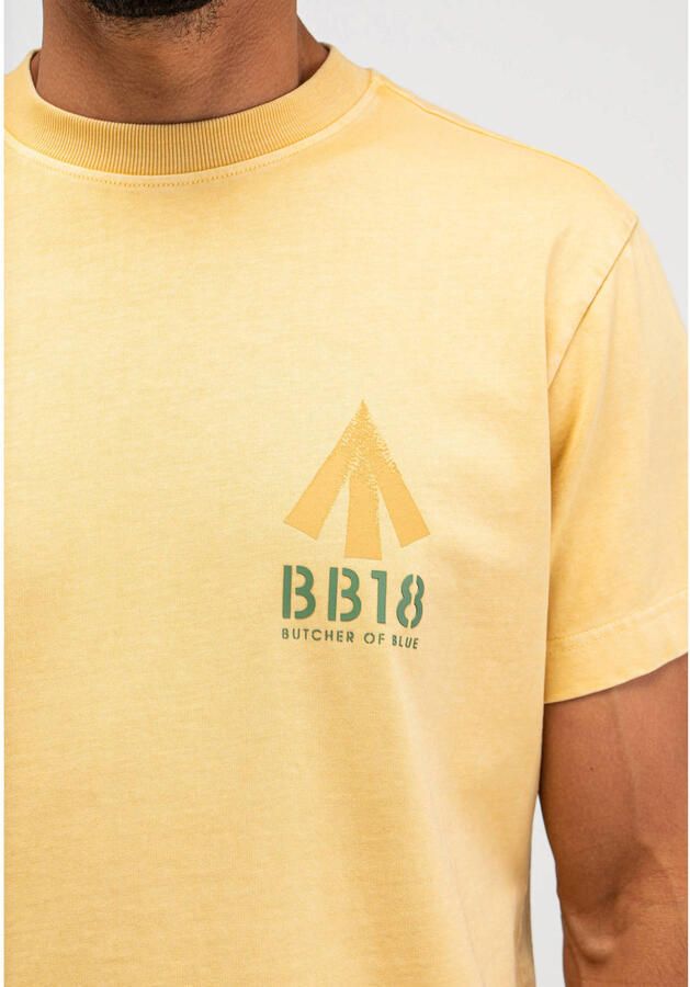 Butcher of Blue relaxed T-shirt met backprint geel - Foto 2
