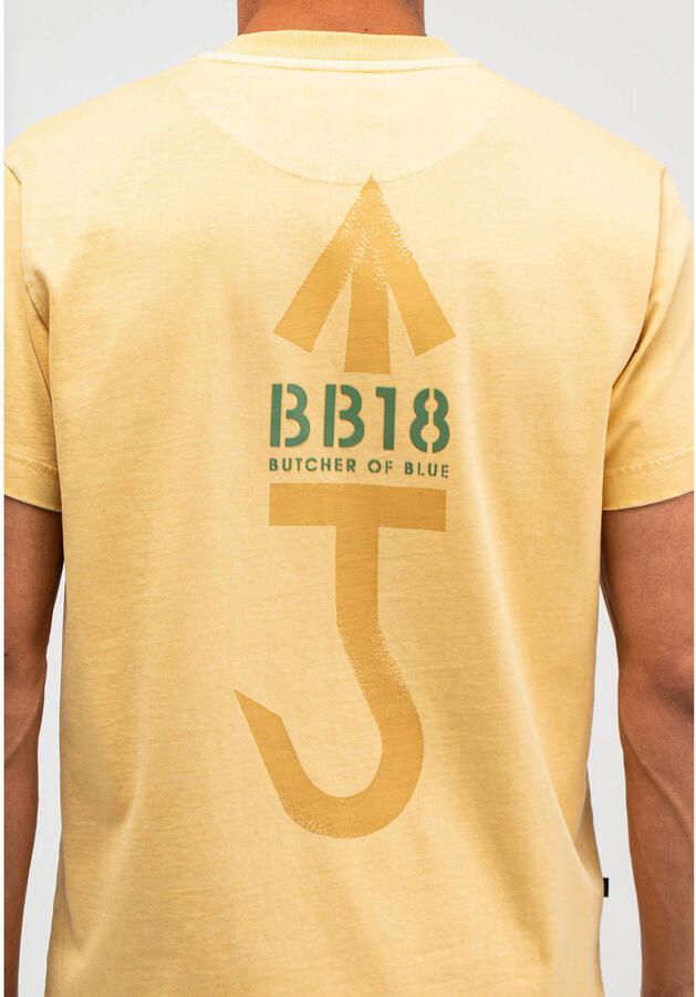 Butcher of Blue relaxed T-shirt met backprint geel - Foto 3