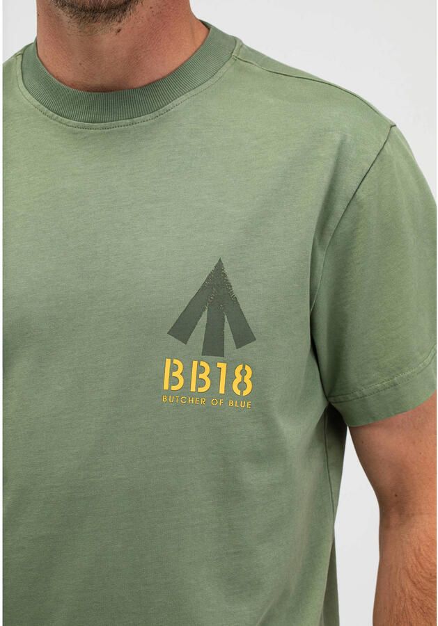 BUTCHER OF BLUE Heren Polo's & T-shirts Army Carlow Loose Tee Khaki - Foto 7