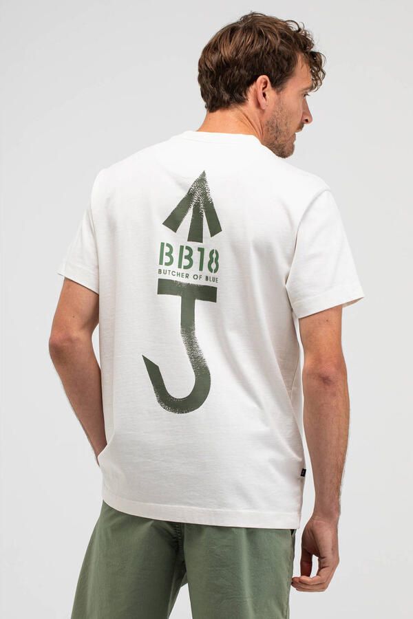 BUTCHER OF BLUE Heren Polo's & T-shirts Army Carlow Loose Tee Creme - Foto 6