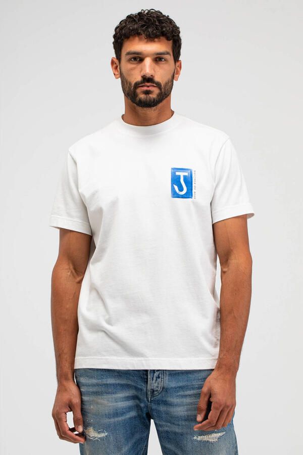 BUTCHER OF BLUE Heren Polo's & T-shirts Army Cyan Loose Tee Ecru - Foto 5
