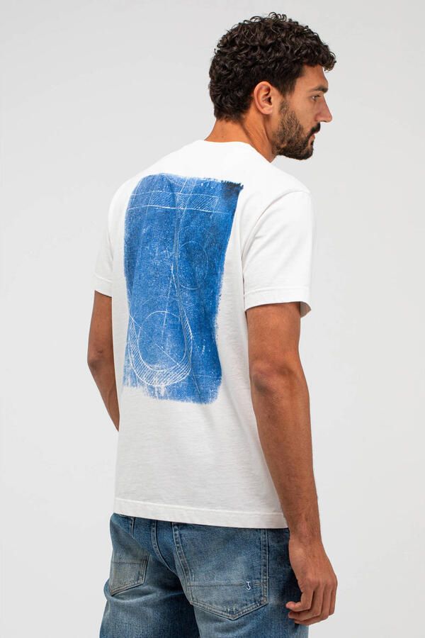 BUTCHER OF BLUE Heren Polo's & T-shirts Army Cyan Loose Tee Ecru - Foto 7