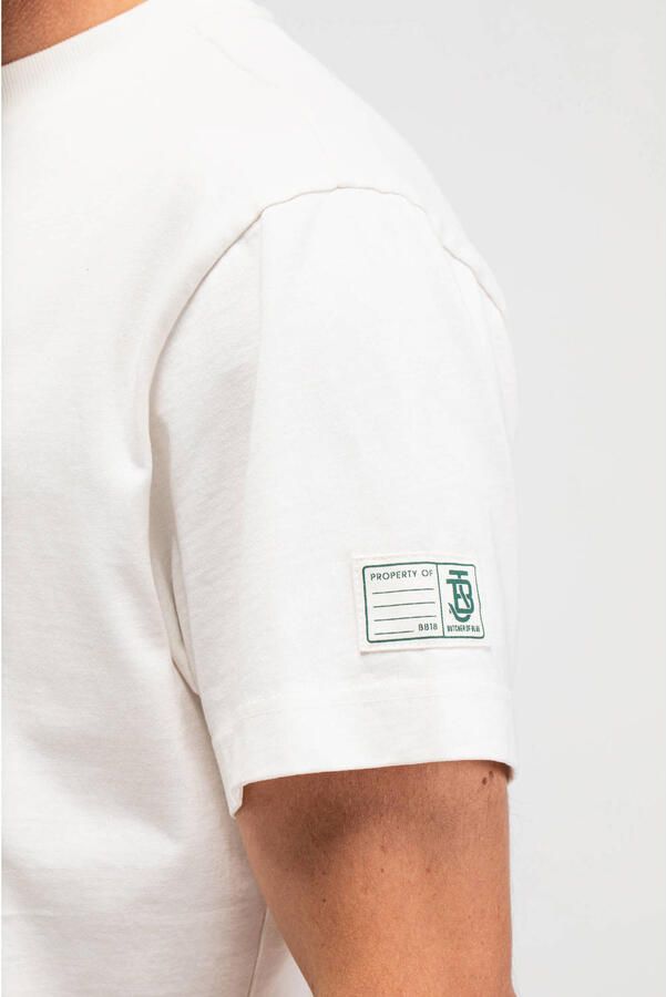 BUTCHER OF BLUE Heren Polo's & T-shirts Army Loose Logo Tee Gebroken Wit - Foto 7