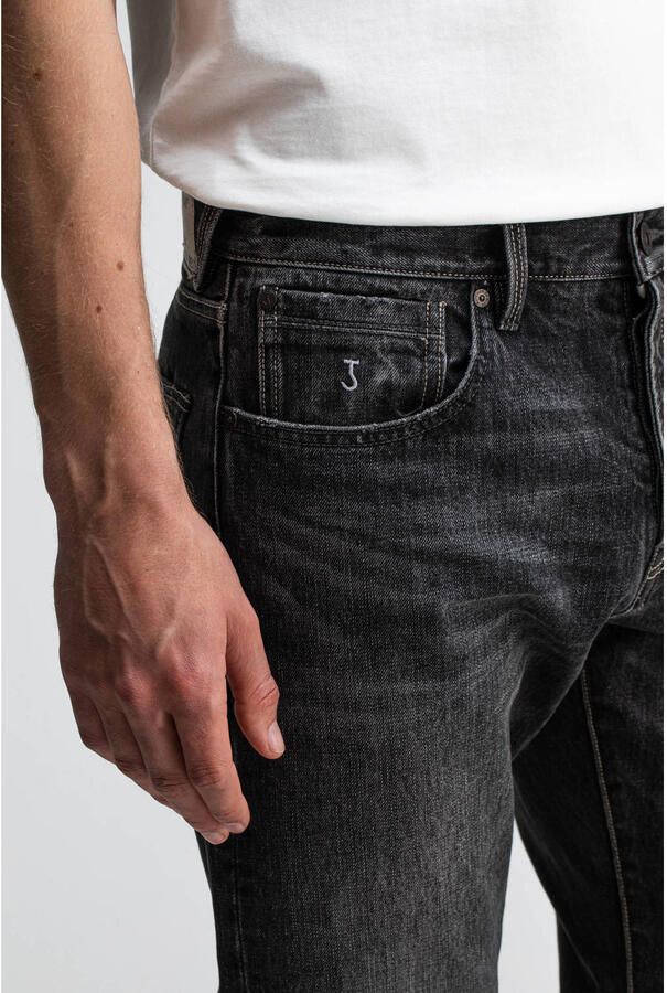 BUTCHER OF BLUE Heren Jeans Stockton Straight Dusk Denim Zwart - Foto 5