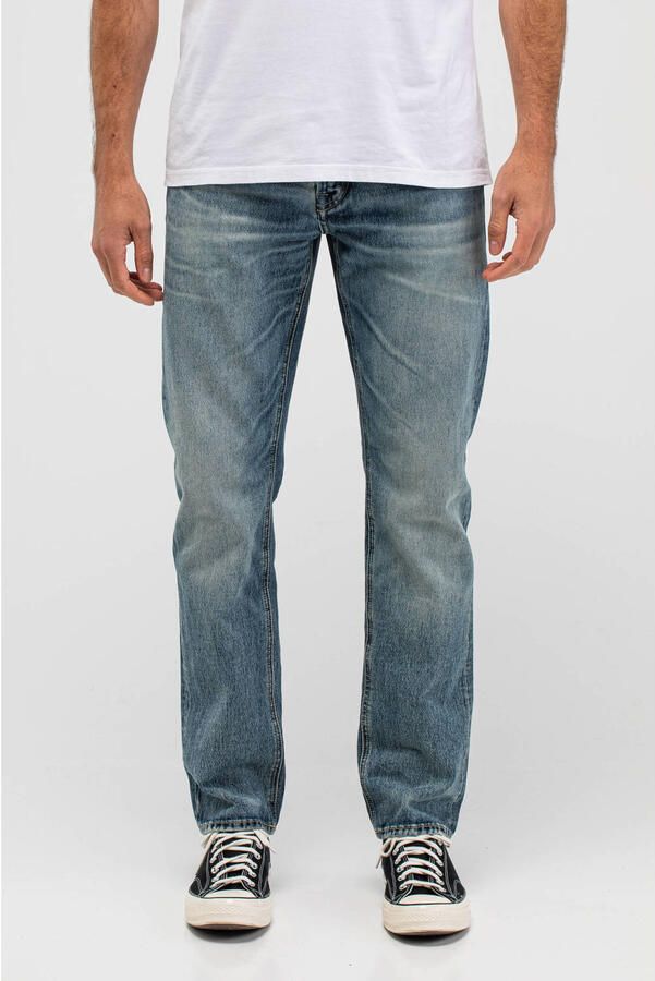 BUTCHER OF BLUE Heren Jeans Stockton Straight Redding Med Blauw - Foto 7