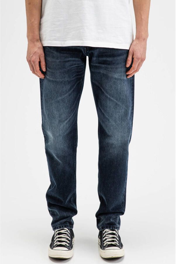 BUTCHER OF BLUE Heren Jeans Stockton Straight Night Denim Donkerblauw - Foto 5