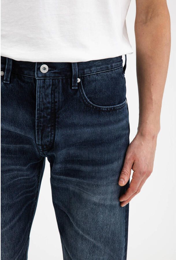 BUTCHER OF BLUE Heren Jeans Stockton Straight Night Denim Donkerblauw - Foto 7