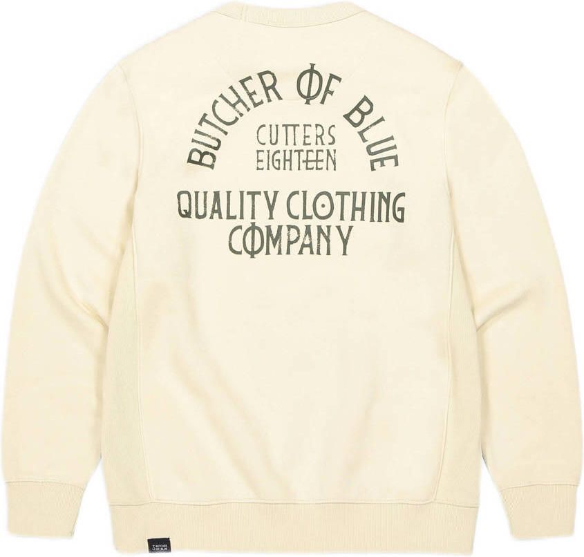 BUTCHER OF BLUE Heren Truien & Vesten Army Frat Crew Beige - Foto 5