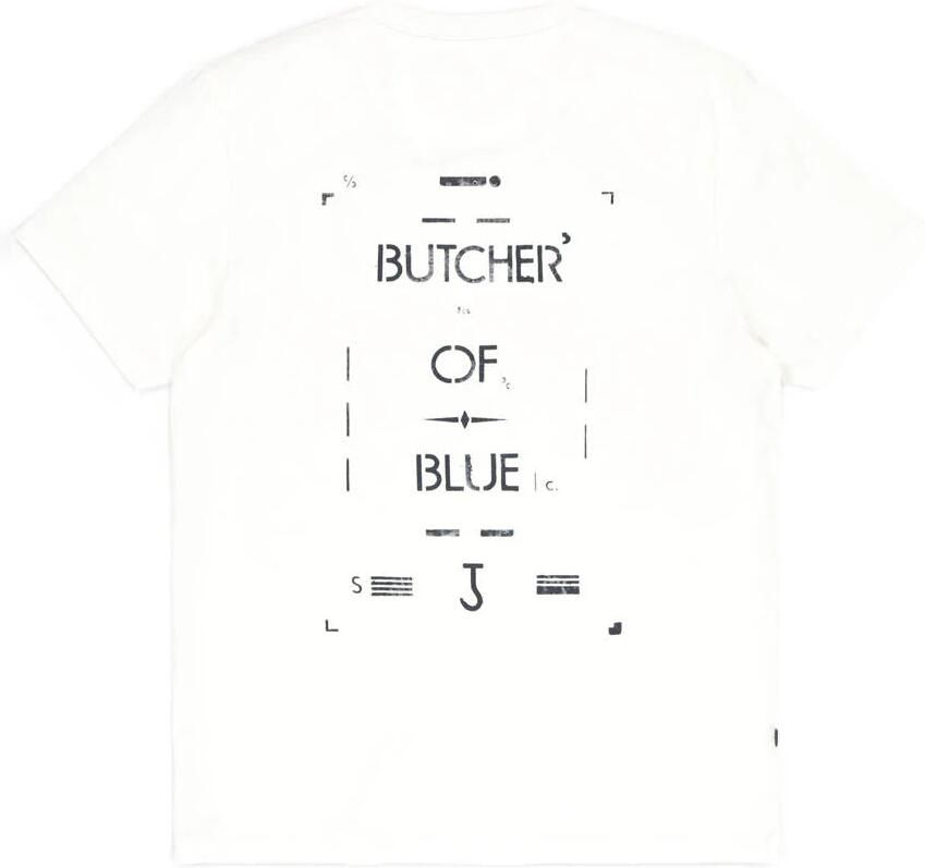 BUTCHER OF BLUE Heren Polo's & T-shirts Army Stencil Tee Wit