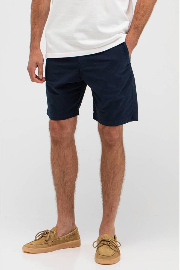 Butcher of Blue Tristan regular chino short donkerblauw - Foto 5