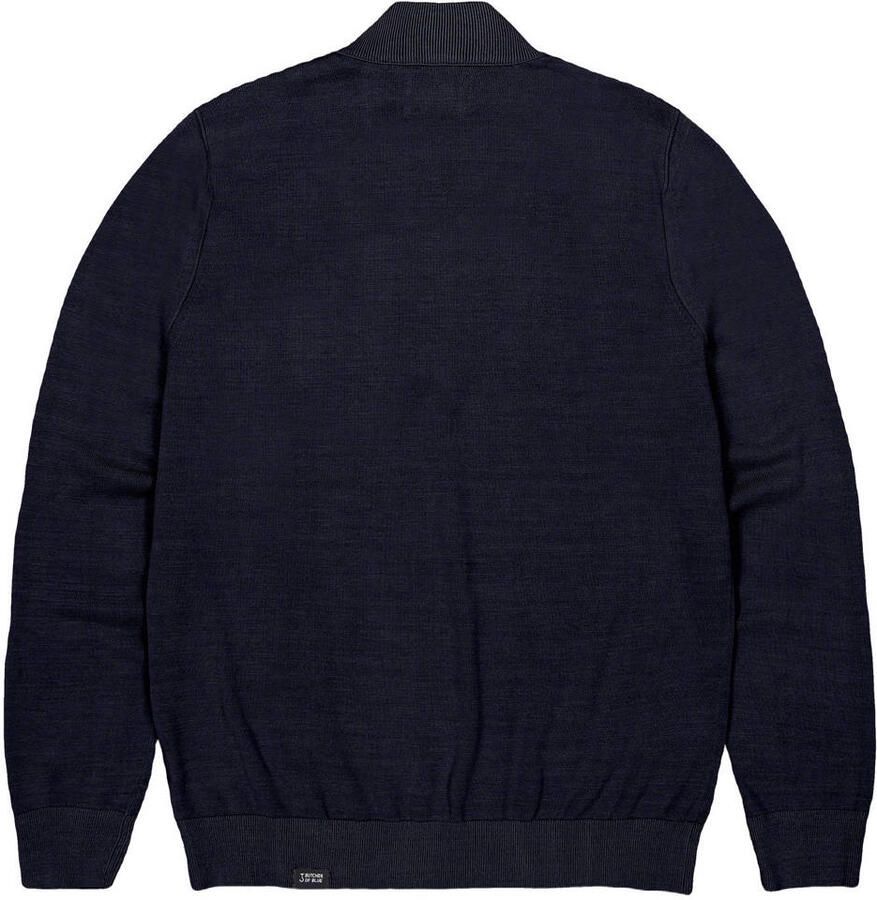 BUTCHER OF BLUE Heren Truien & Vesten Clifden Co Half Zip Donkerblauw - Foto 6