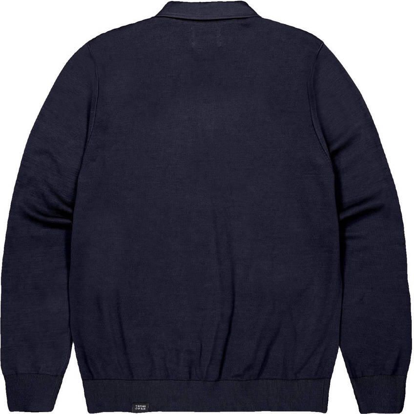 Butcher of Blue trui fijn gebreid donkerblauw - Foto 2