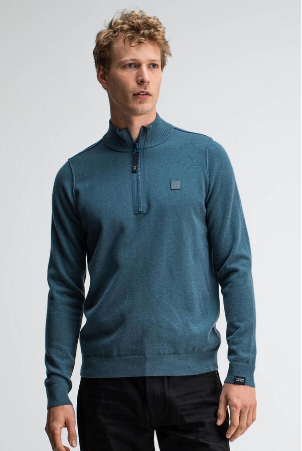 BUTCHER OF BLUE Heren Truien & Vesten Clifden Halfzip Grijs - Foto 5