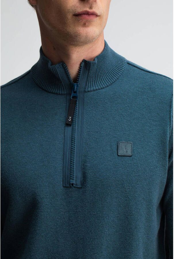 BUTCHER OF BLUE Heren Truien & Vesten Clifden Halfzip Grijs - Foto 6
