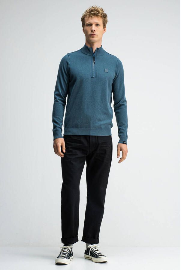 BUTCHER OF BLUE Heren Truien & Vesten Clifden Halfzip Grijs - Foto 7