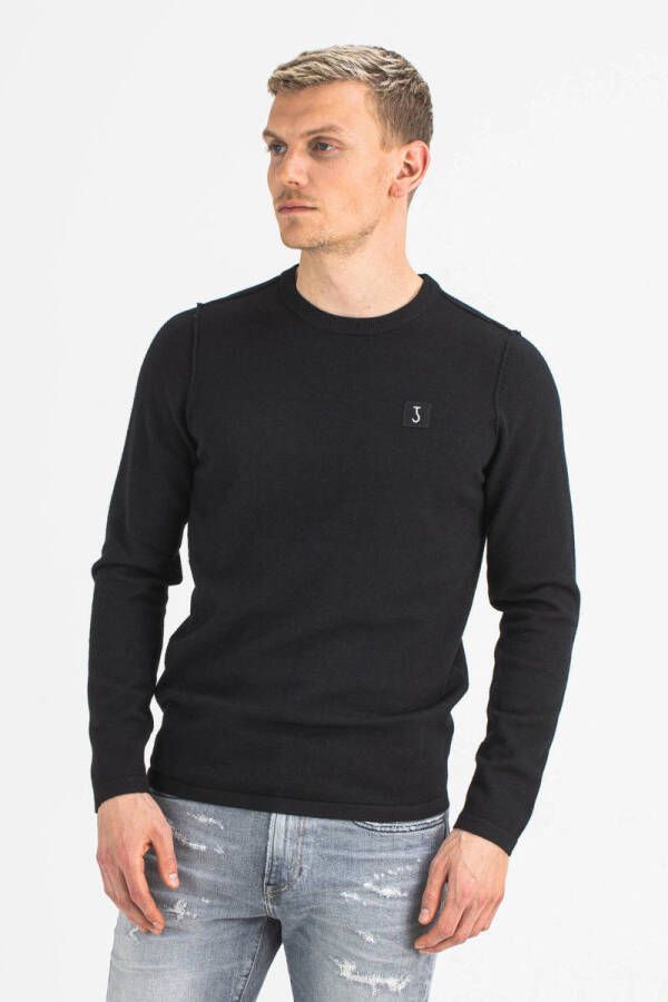 Butcher of Blue fijngebreide regular fit polo Clifden met wol en logo alaska blue - Foto 6